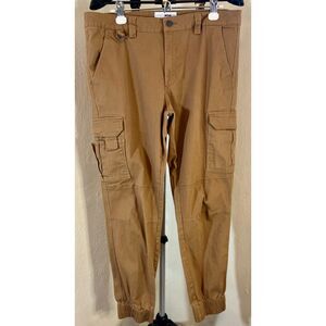 Fashion Nova Men Cargo Pants Mens 36 Brown Solid Tapered Ankle Cotton 36 waist
